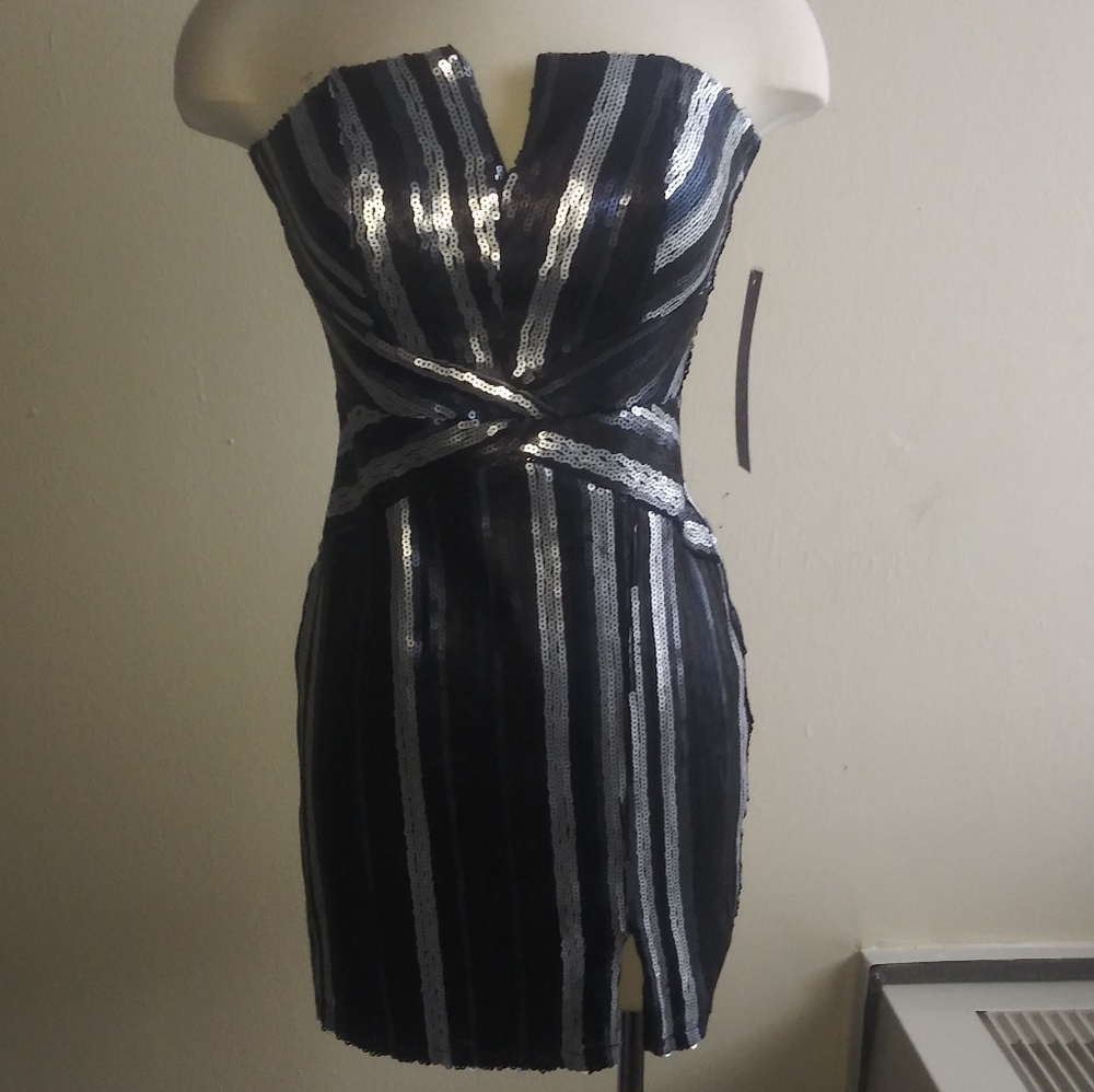 Blue and Grey Sequin dress size Medium